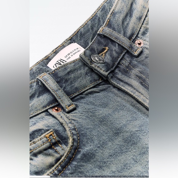 Zara TRF HIGH RISE WIDE LEG JEANS - Picture 5 of 5